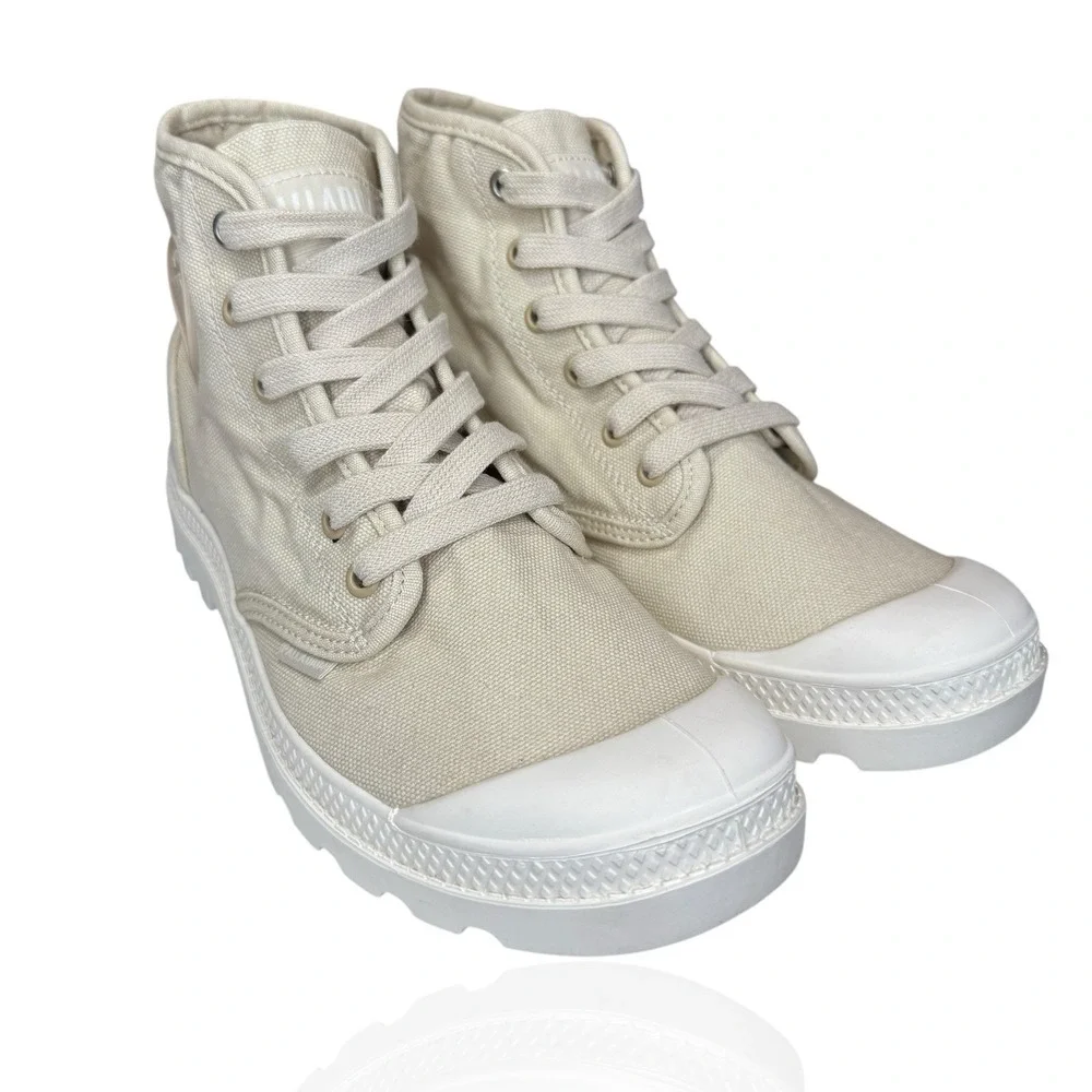 New Palladium Pampa Hi‎ Boots Men's 6.5 Womens 8.5 Canvas Military Paratrooper